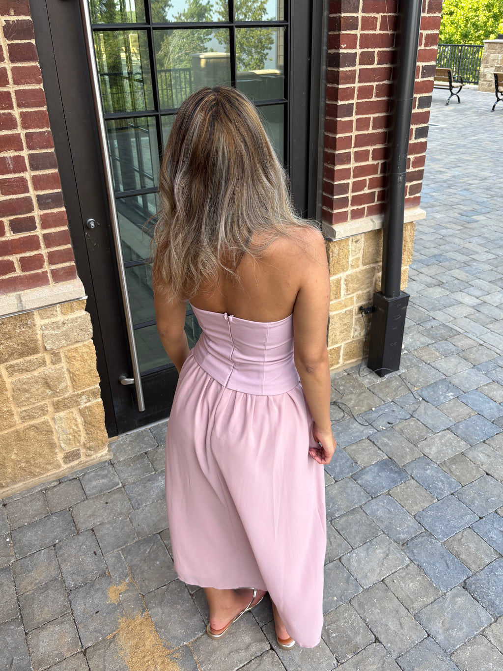 Sonrisa Strapless Midi Dress