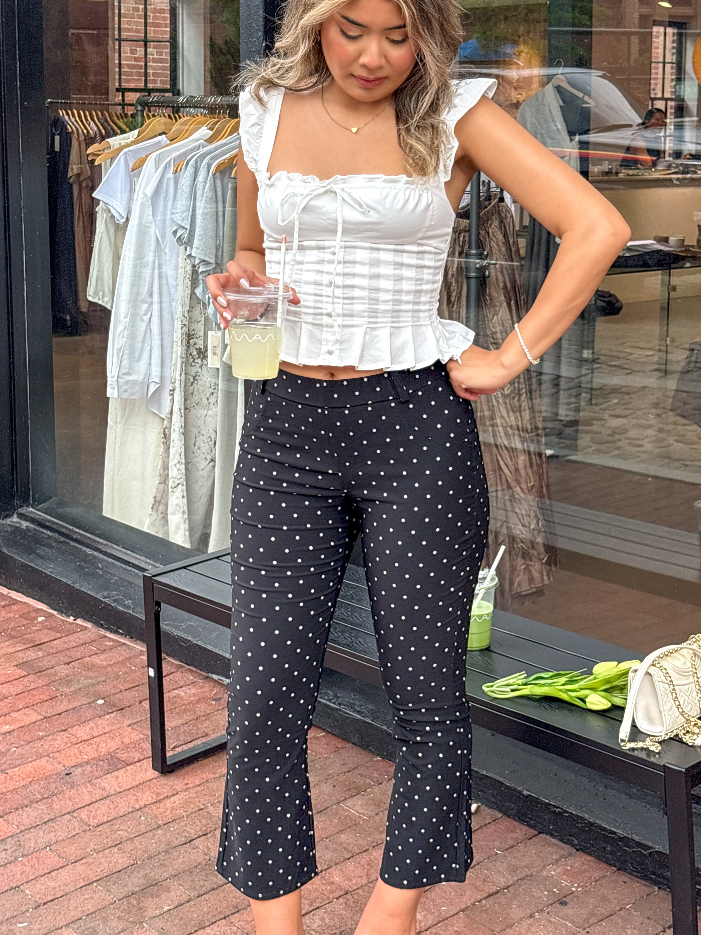 Playa Polka Dot Capri Pants
