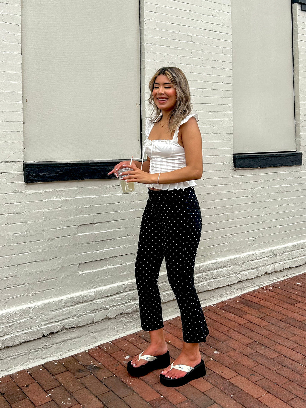 Playa Polka Dot Capri Pants