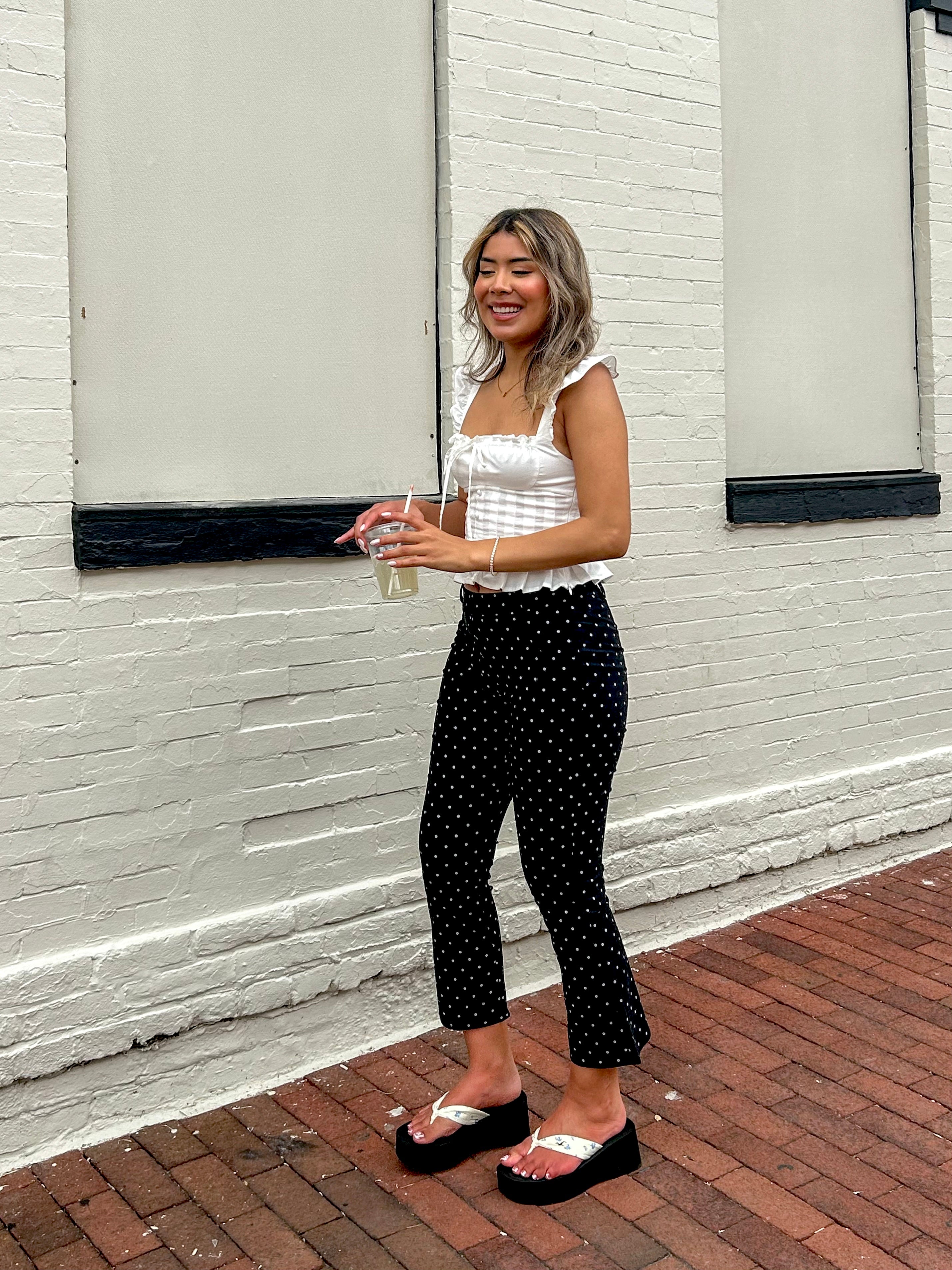 Playa Polka Dot Capri Pants