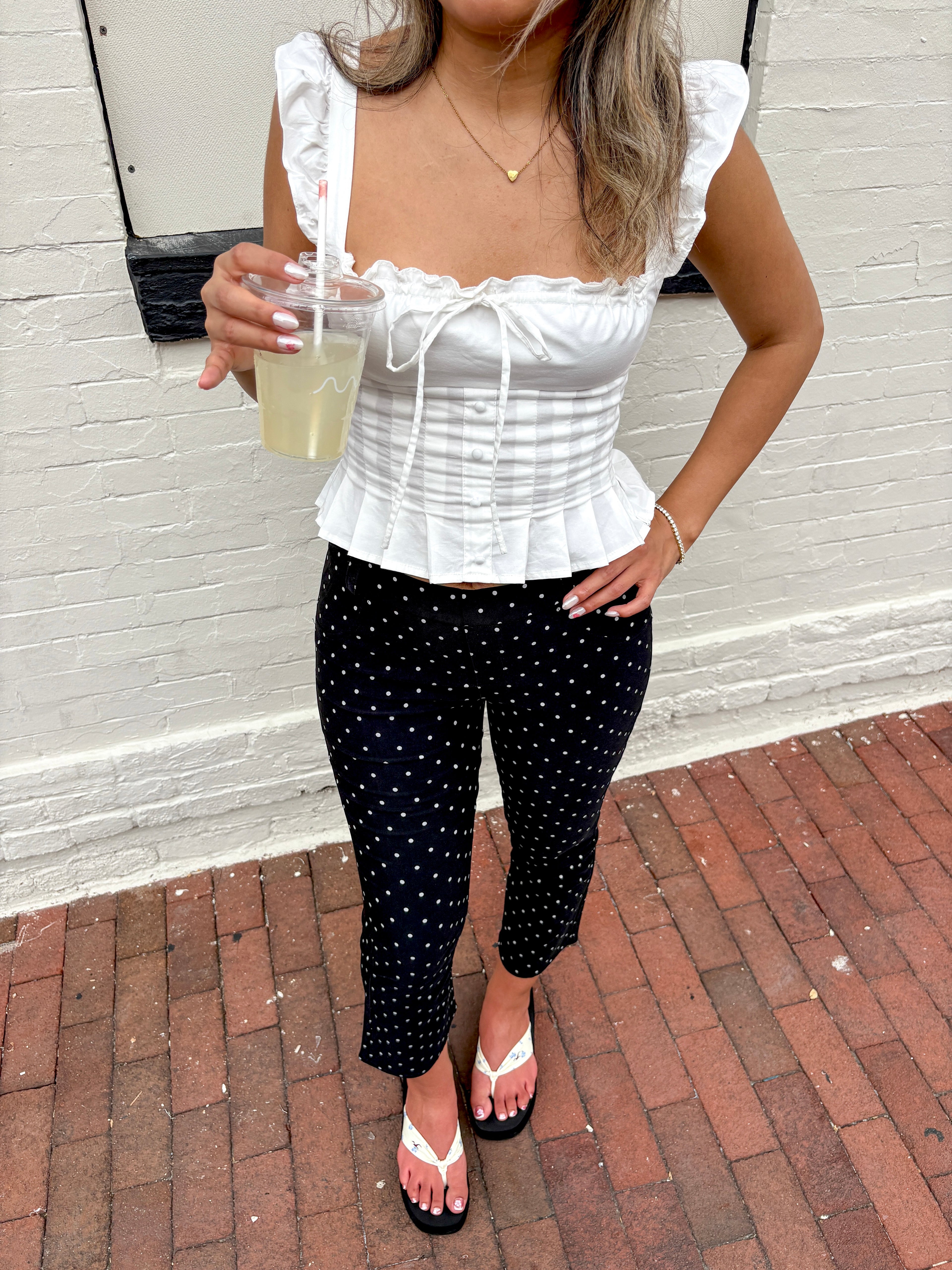 Playa Polka Dot Capri Pants