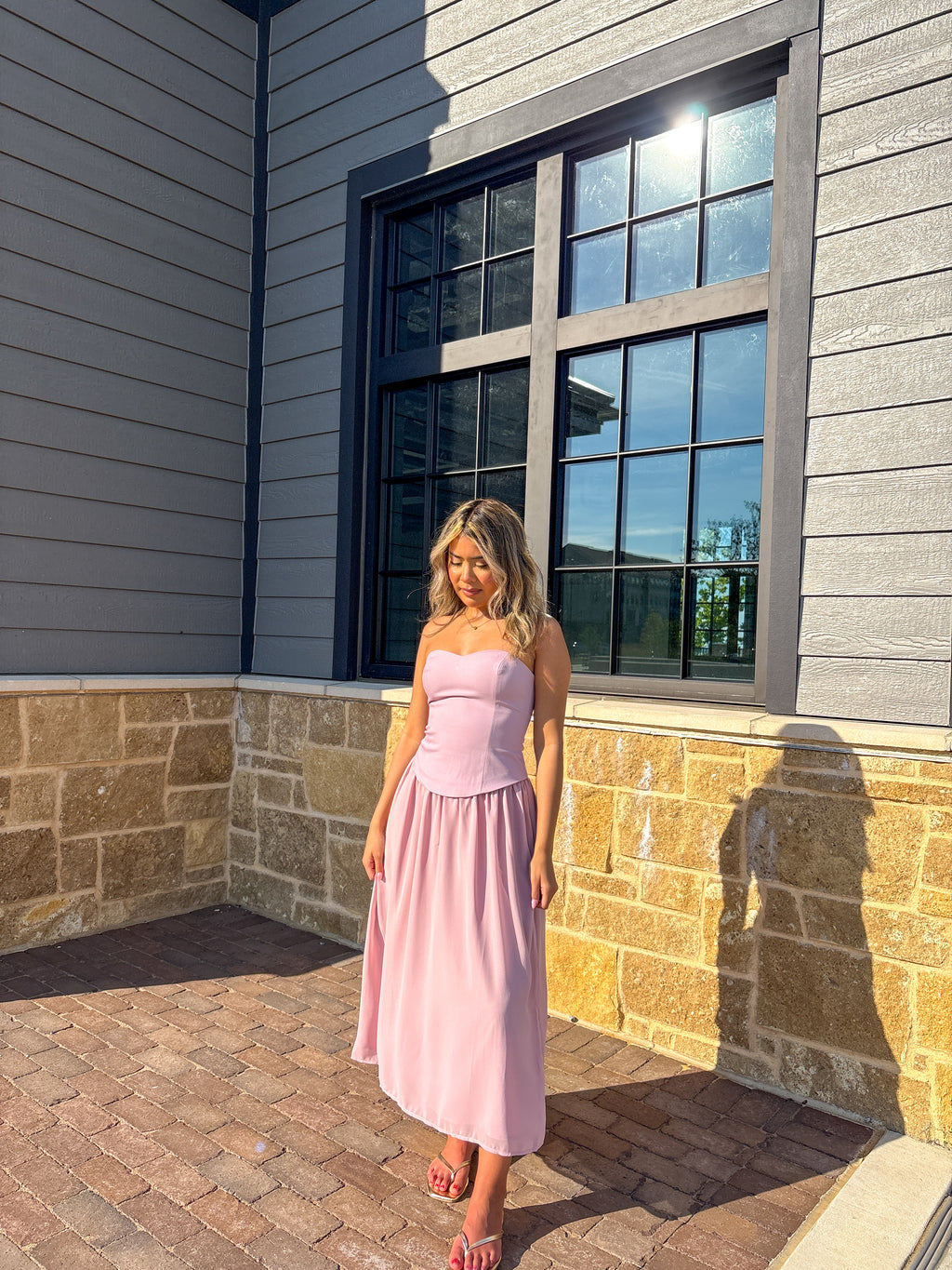Sonrisa Strapless Midi Dress