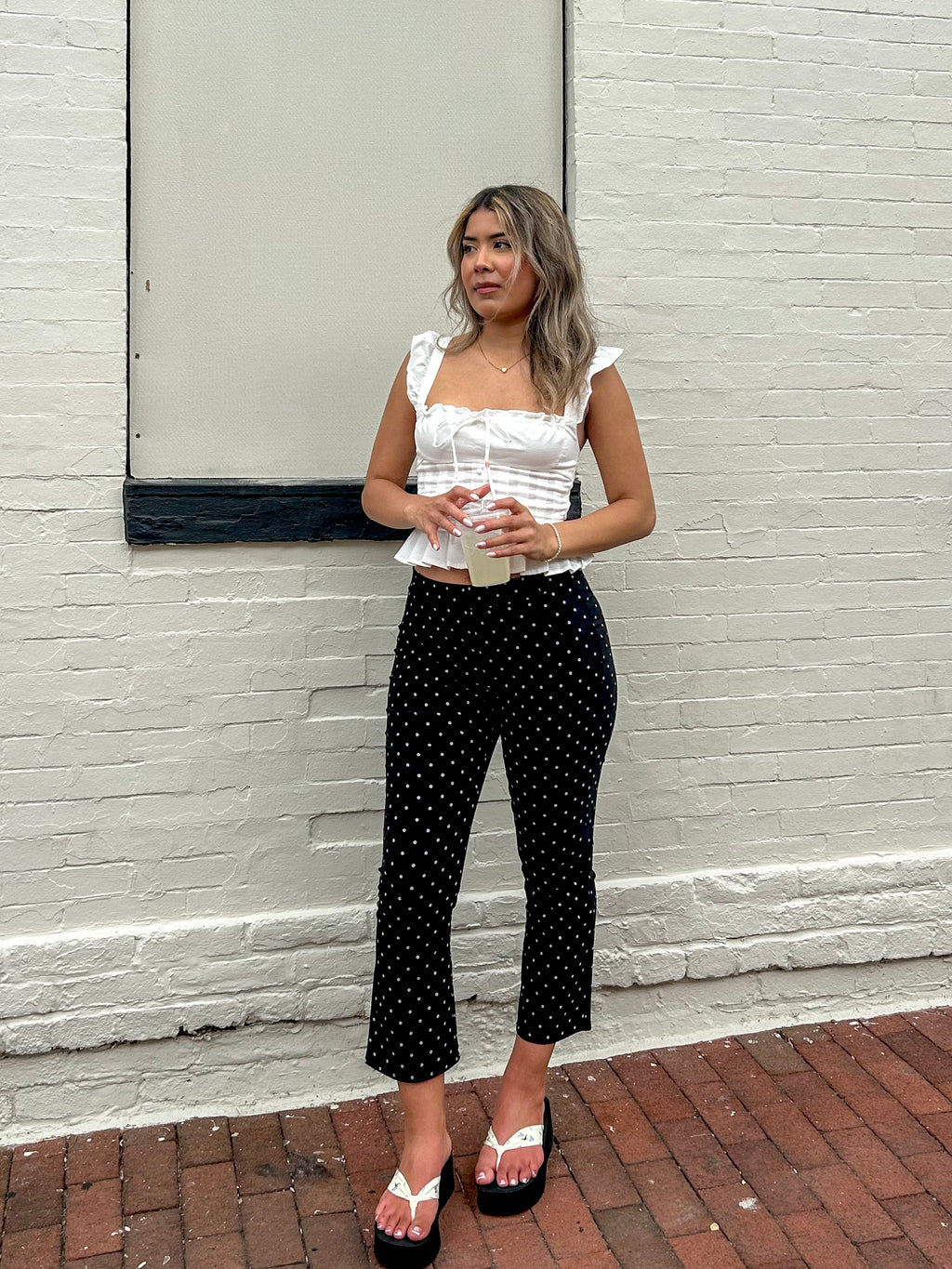 Playa Polka Dot Capri Pants